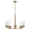 Nuvo Intersection 5-Light Chandelier - Burnished Brass with Clear Glass 60/7535 - alternate 3